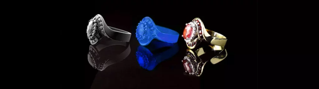 A unique jewel, designed by 3D printing